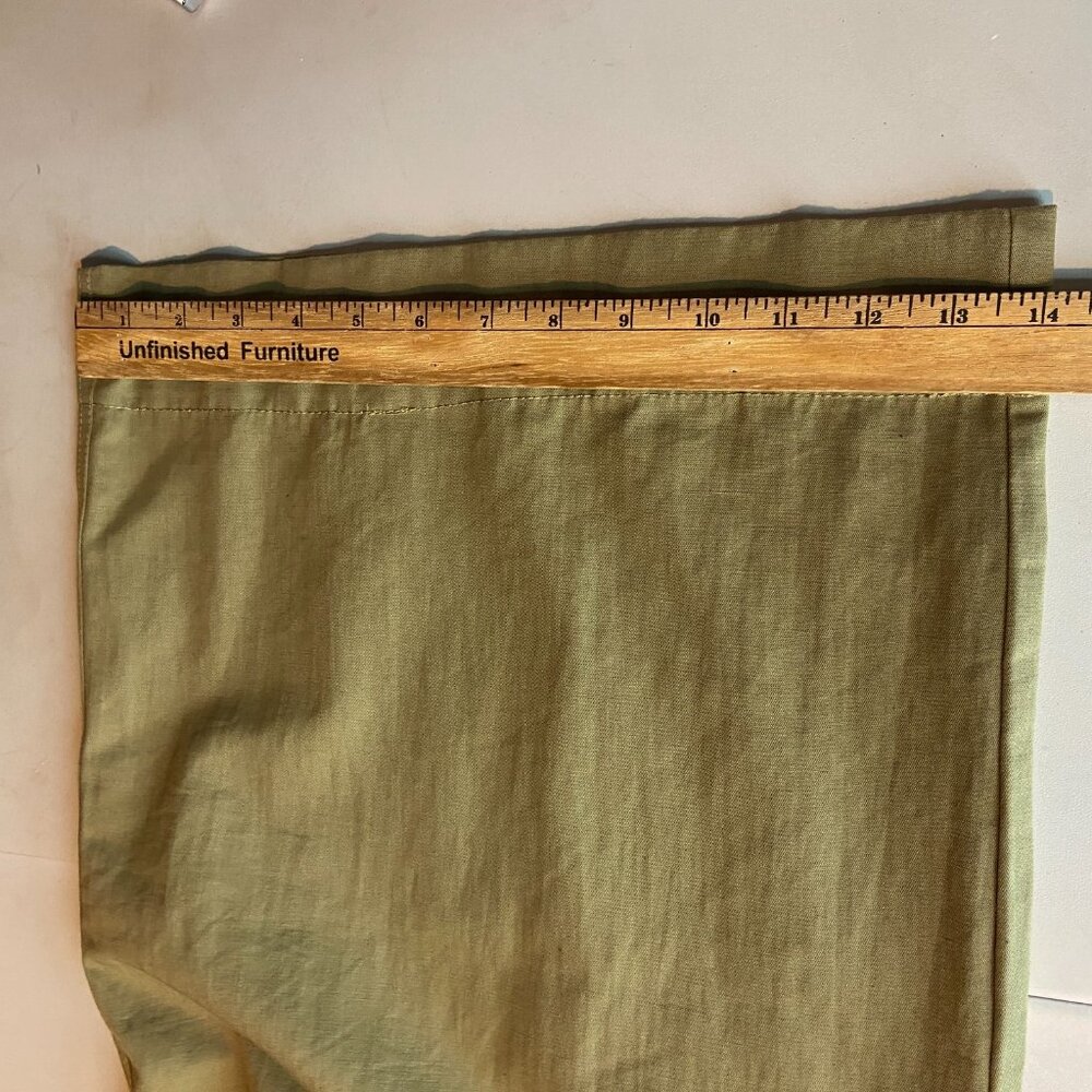 Twenty Montreal Women L Ultra Wide Leg Pant Cropped Green Modern Trendy Baggy - Picture 11 of 12